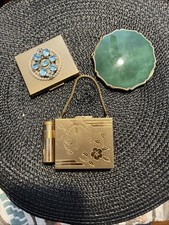 Vintage Lot Of 3 Ladies Compacts picture