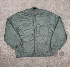 Vintage Quilted Liner Jacket CWU-9/P US Air Force USAF Medium Green 60s Vietnam picture