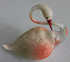 Vintage Blown Glass Painted Swan Ornament picture