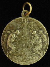 Vintage Jesus Medal Religious Catholic Jubilee Holy Year 1925 Pope Pius XI picture