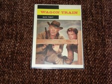 1958 TOPPS T.V. WESTERNS WAGON TRAIN CARD #50 GUN FIGHT / ROBERT HORTON picture