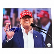 Donald Trump Signed MAGA Rally Autographed US Presidential 8x10 Photo President  picture