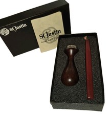 St Justin Pewter Seal Sealing Wax Kit Celtic Knot England Original Box Unused  picture