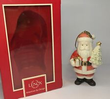 Lennox Santa With Gift And Tree Figure With Original Box Ornament Christmas  picture