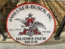 LARGE 3 Foot Anheuser -Busch Budweiser Beer Vintage Look Reproduction Metal Sign picture