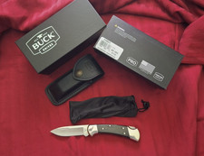New Buck 112 Drop Point Knife Nickel Silver Ebony S35Vn picture