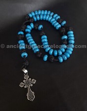 Oceanus Military 550 Paracord Catholic Rosary, AAA A high quality Turquoise picture