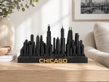 Chicago Skyline Figurine With Willis Tower And “Chicago “ Text picture