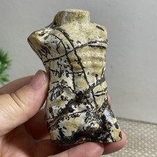 206g Rare natural Chinese painting hand carved male model picture