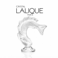 LALIQUE France Koi Fish Crystal Figurine Paperweight Signed Mint 3.5in Frosted picture