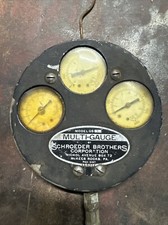 Vintage Schroder Brothers Corporation Multi-Gauge GS-3 Cool Steampunk Gauge picture