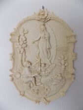 Vintage Mother Mary, Joseph and Jesus Resin Wall Plaque J D 13X9 picture