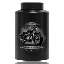 ZWBQAWYJW Large Stainless Steel Cremation Urns for Adult Human Male Black picture