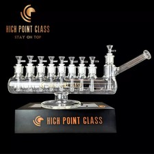 High Point Glass - Smoke-labra Menorah Water Pipe - Clear *USA* picture