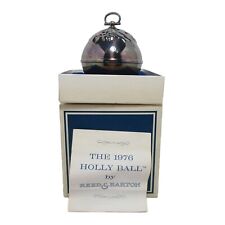 The 1976 Holly Ball by Reed & Barton Silver Plated Christmas Ornament 1st Ed. picture