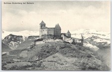 Vintage Schloss Gutenberg Balzers Liechtenstein Castle Mountain Postcard picture
