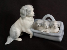 CAVALIER KING CHARLES SPANIEL MOM & PUPS DOG FIGURINE GOTHA PFEFFER GERMANY 4