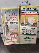 LOT OF (2) Vintage 1939 New York World’s Fair Souvenir Maps Brochures Woolworth picture