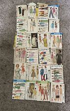 Vintage Sewing Patterns Lot Of 24 Women's 1960s Some Cut/ Uncut Size 10-16 picture
