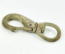 Vintage Antique Nautical Bronze Maritime Clip Clasp Fast Eye Swivel Snap Spring picture