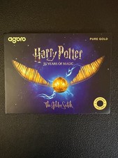 Agoro Harry Potter 25 Years of Magic Pure Gold Golden Snitch Coin 0.1 Gram .999 picture