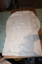 NOS unissued USGI 2 button 100 pct cotton long john shirt cold weather sz Medium picture