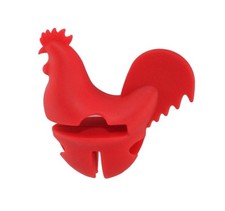HOME-X Red Rooster Spoon Holder, Pot/Pan Clip Kitchen Accessories, Fun Hostes... picture