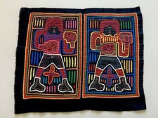 VINTAGE MOLA FROM THE KUNA (CUNA) INDIAN - PANAMA - BOXER ROBERT DURAN picture