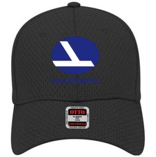 Eastern Airlines 1980's Logo Adjustable Black Mesh Golf Baseball Cap Hat New picture