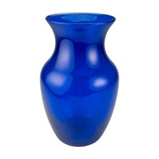 Cobalt Blue Glass Vase, Flared Rim, Classic Home Decor 5