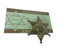 Obsolete Souvenir Junior Deputy Patrol Badge Sheriff Richard Elrod IL vintage picture