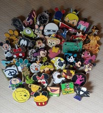 DISNEY PIN TRADING LOT 75, ALL DIFFERENT & TRADABLE - w/ bonus pin picture