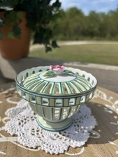 VINTAGE - ROYAL DANUBE #1886 CHINA TRINKET/CANDY DISH GOLD EDGING - OPEN WEAVE picture