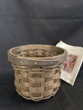 Longaberger Basket Small Crock Planter RARE Deep Brown Tub #4 picture