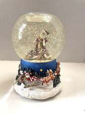 PartyLite ~ Santa Christmas Snow Globe Tea Light Holder - P7618 Musical picture