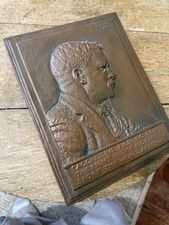 1920 bronze plaque Bas Relief Teddy Roosevelt excellent condition James Fraser picture