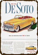 1952 DeSOTO Custom Convertible Car Vintage-Look DECORATIVE REPLICA METAL SIGN picture