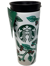 Starbucks Tumbler Cup 16ozTravel Mug Holly Berry Coffee & Tea Refill Holiday NEW picture