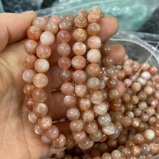 8mm 10pcs Natural Black Sunstone Strong Light Crystal Beads Bracelet picture