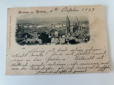 Gruss aus Mainz Germany Panorama View Postcard picture