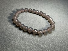 Natural Smoky Purple Chalcedony Beads Bracelet around 8mm picture