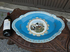 French Vintage Limoges decor porcelain XL ducks plate tray picture