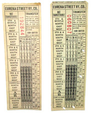 Two Eureka Street Railway Company Tickets - California picture