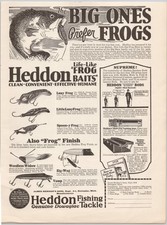 Heddon Frog Baits Dowagiac Tackle Bamboo Rods Bass Bugs 1928 Vintage Print Ad picture