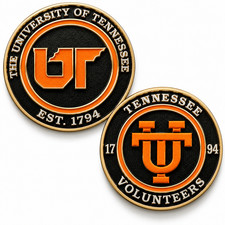 Tennessee Volunteers UT University Est 1794 2 side Challenge Coin Fan Gift Decor picture