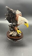 American Bald Eagle Figurine Statue Mantle Table Decor Realistic Resin 6” High picture