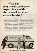 1969 Vintage Print Ad Lennox Planned Service What has four wheels newest idea picture