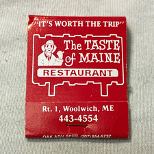 Vintage The Taste of Maine & Estes Lobster House Restaurant Matchbooks, Maine picture