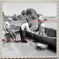 50s FROSTPROOF FLORIDA REEDY LAKE FISHERMAN BOAT VINTAGE USA AMERICA Photo 9563 picture