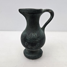 Vintage Rome Mini Bronze Pitcher Catacombs Callisto Chi Rho Alpha Omega Souvenir picture